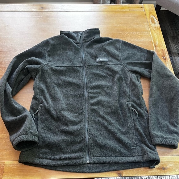 Columbia Full Zip Fleece Grey MENS Jacket Sz Medium Great preowned condition - Picture 1 of 7